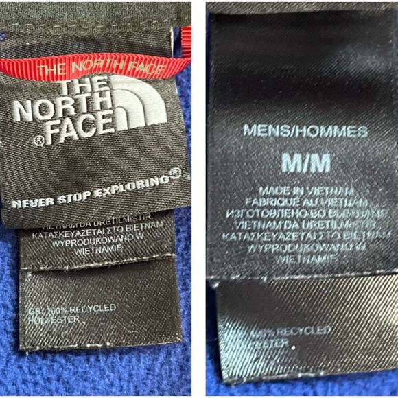 The North Face Blue Fleece Half Zip Pullover Jacket - Picture 3 of 4